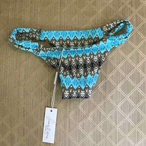 Frankies Bikinis Blue Ikat Bottoms